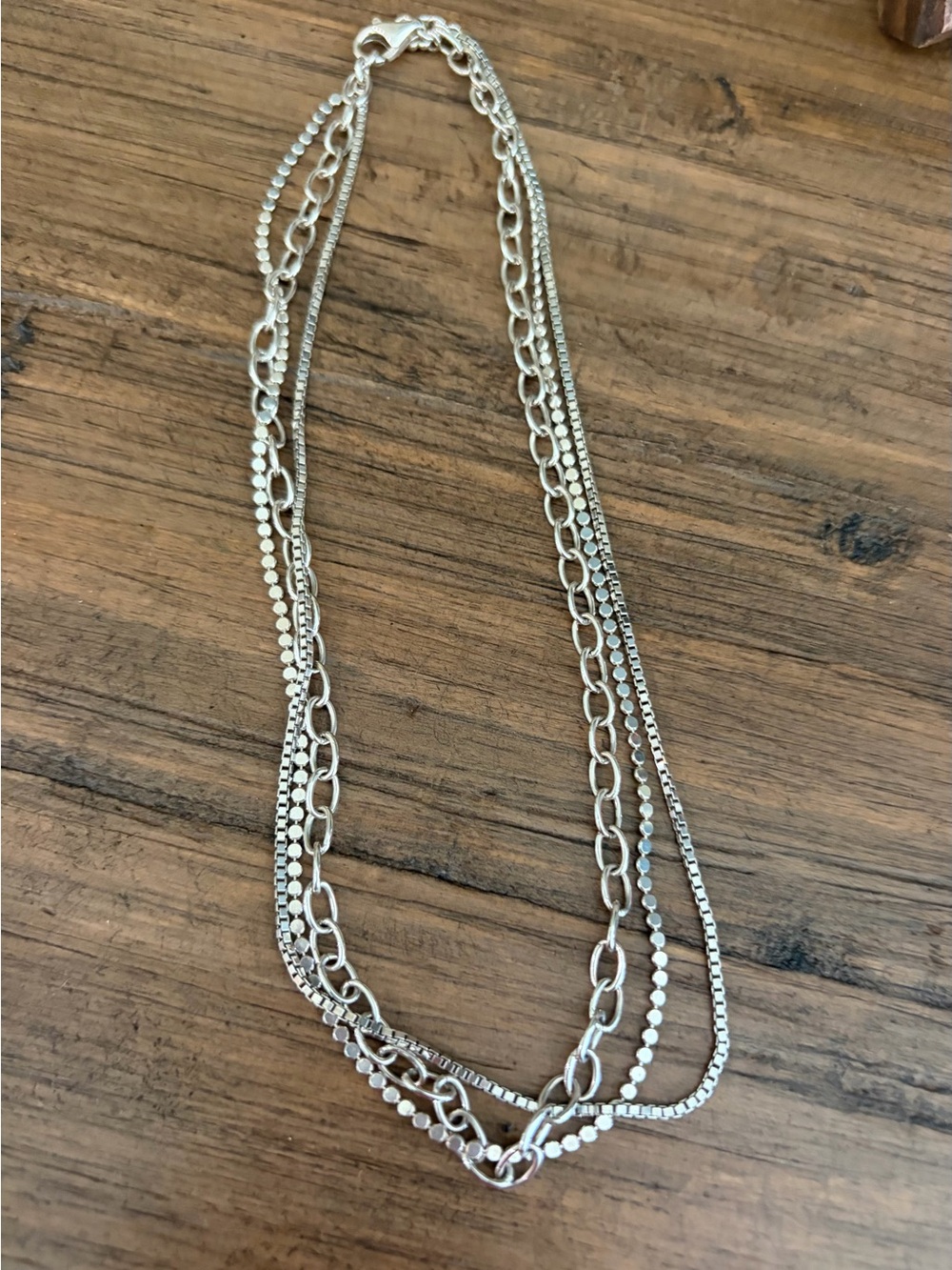 Silpada 3 strand “Happily Stranded” sterling silver necklace. N2734